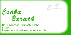 csaba barath business card